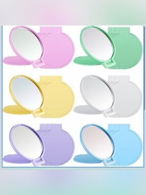 80 Pcs Compact Folding Mirrors Bulk for Purse, Travel, Party Favors, Colors, NEW